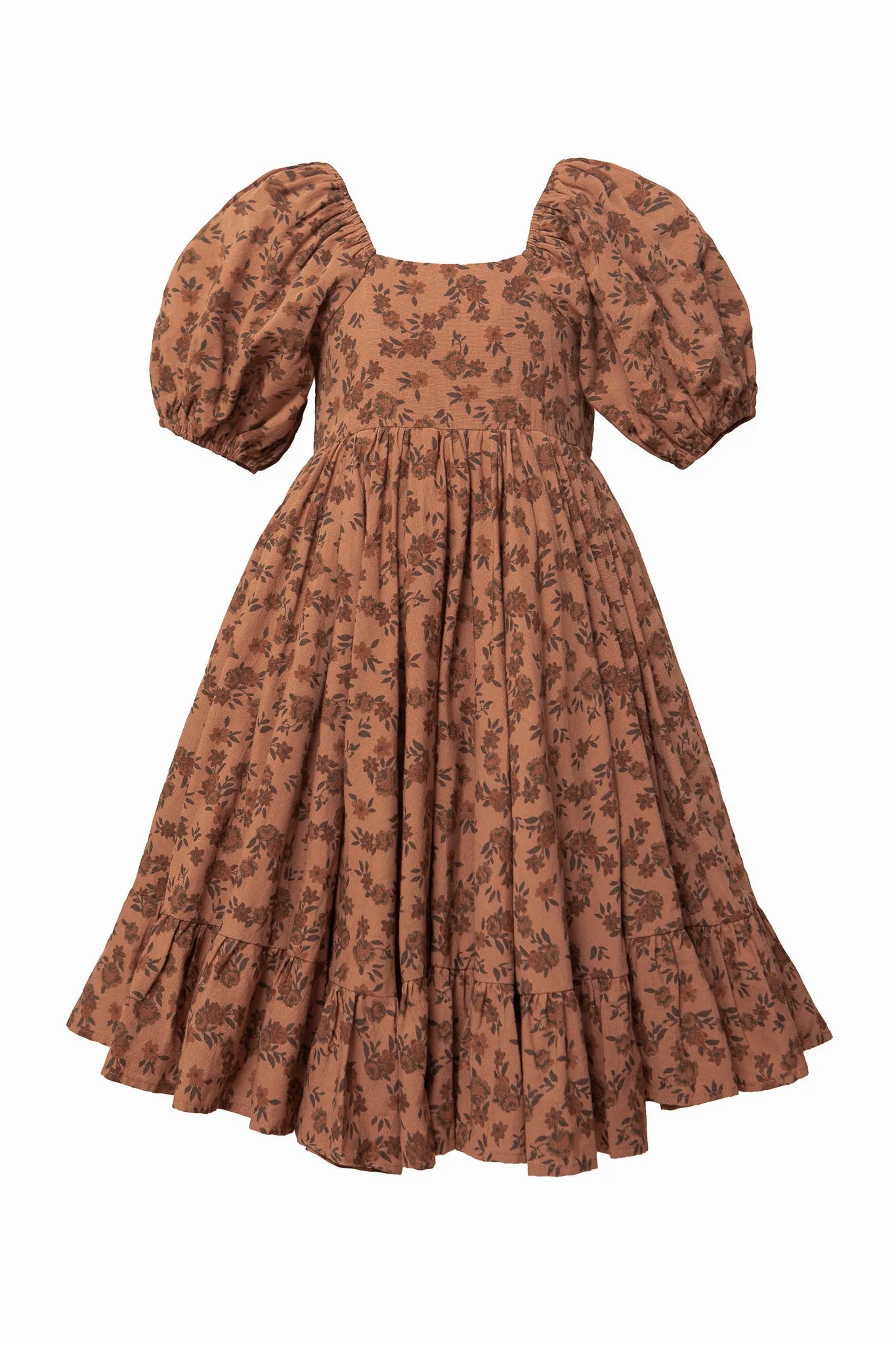 Mini Coco Dress in Brown Floral - FINAL SALE