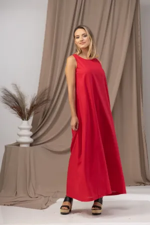 Minimalist Linen Maxi Dress