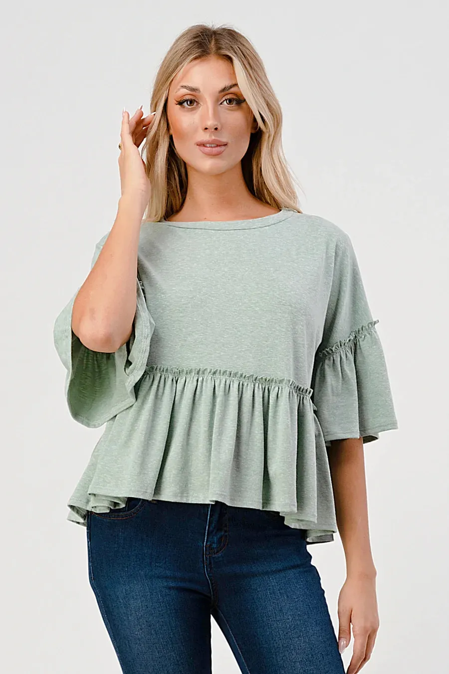 MISS B Gypsy Babydoll Top