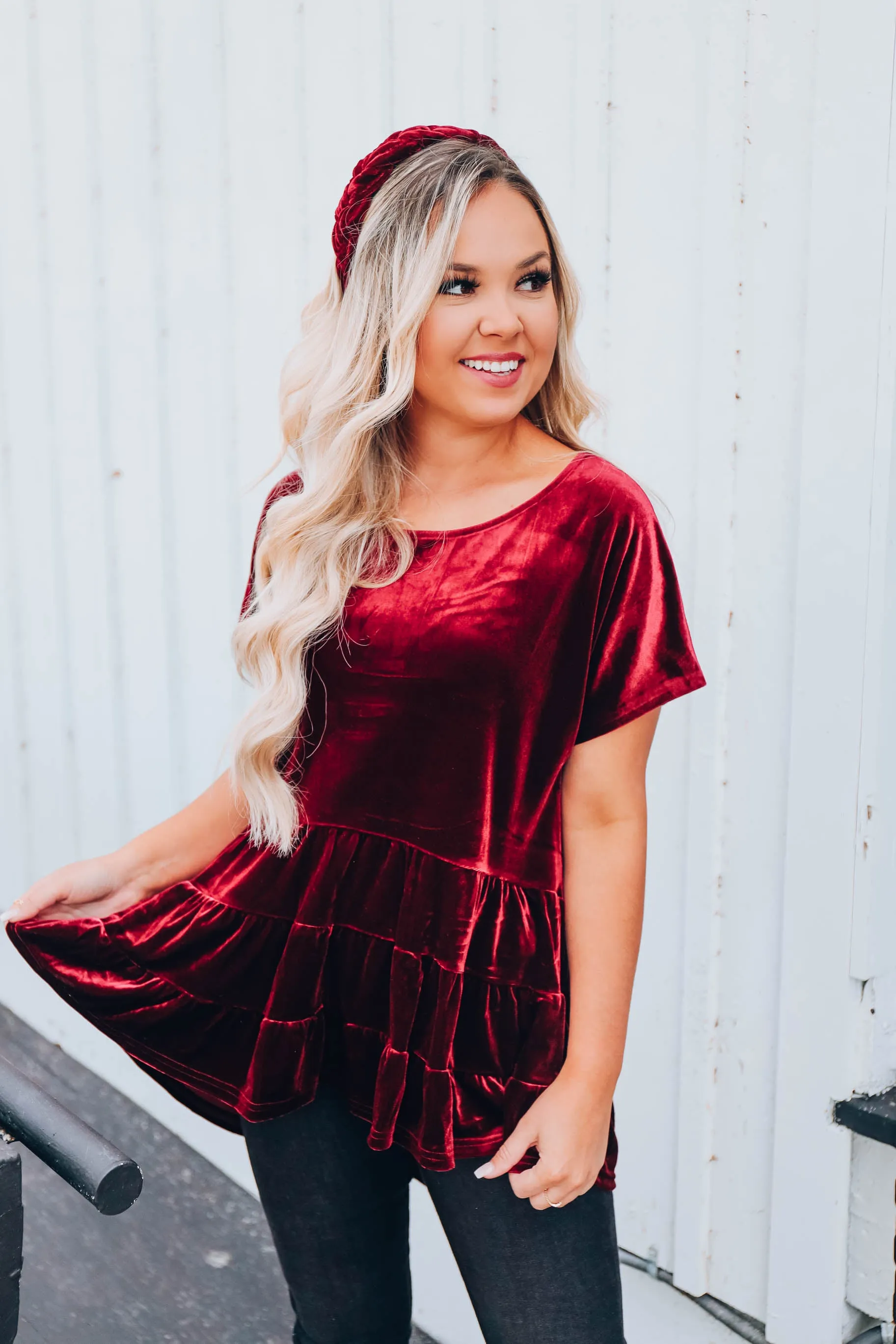 Mistletoe Kiss Babydoll Top