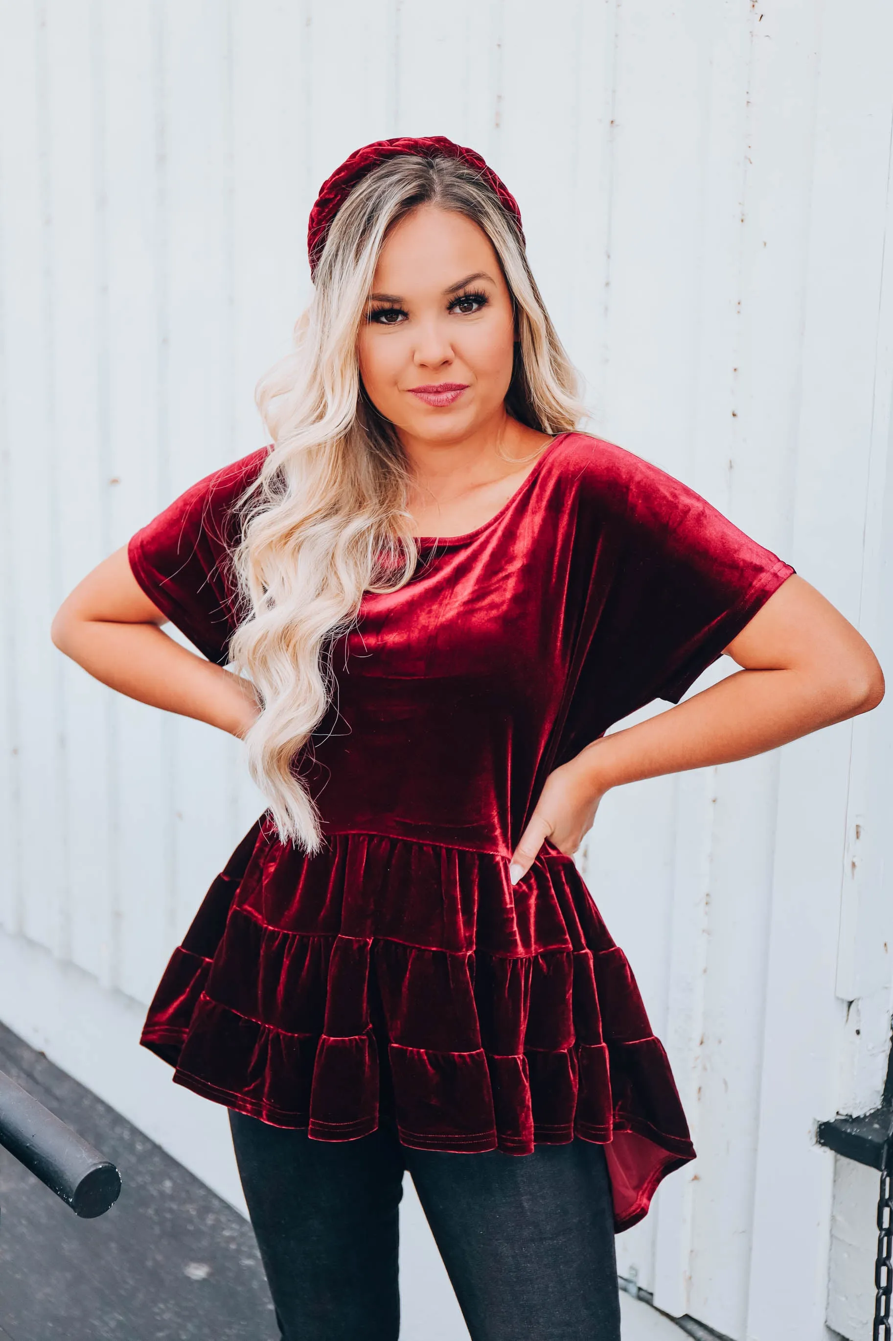 Mistletoe Kiss Babydoll Top