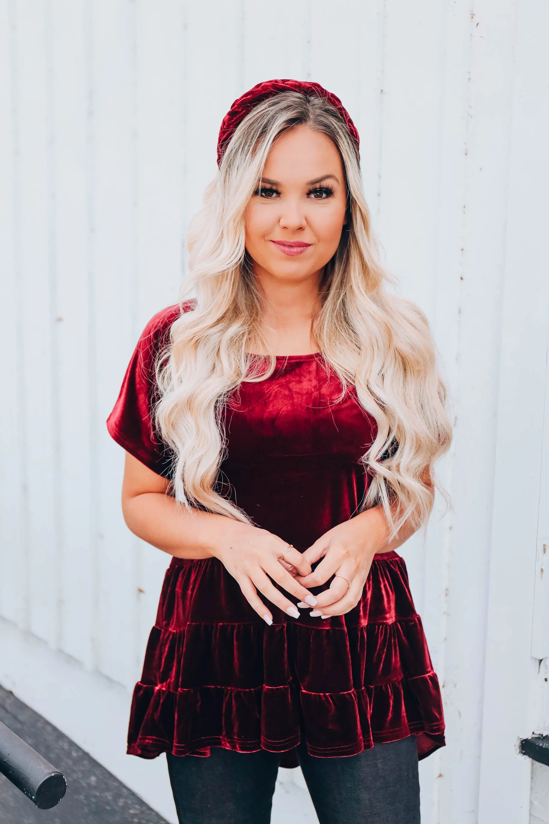 Mistletoe Kiss Babydoll Top