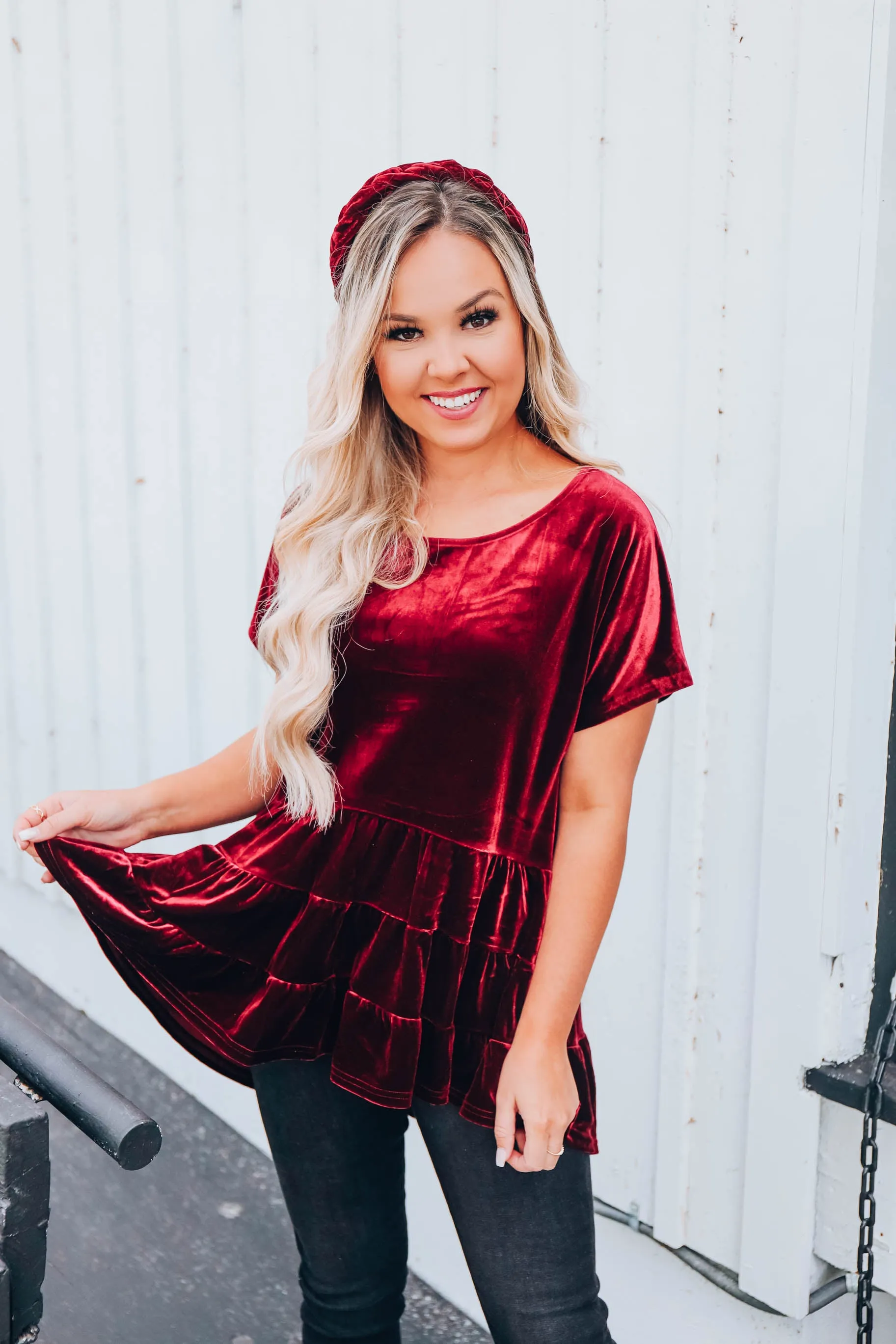 Mistletoe Kiss Babydoll Top