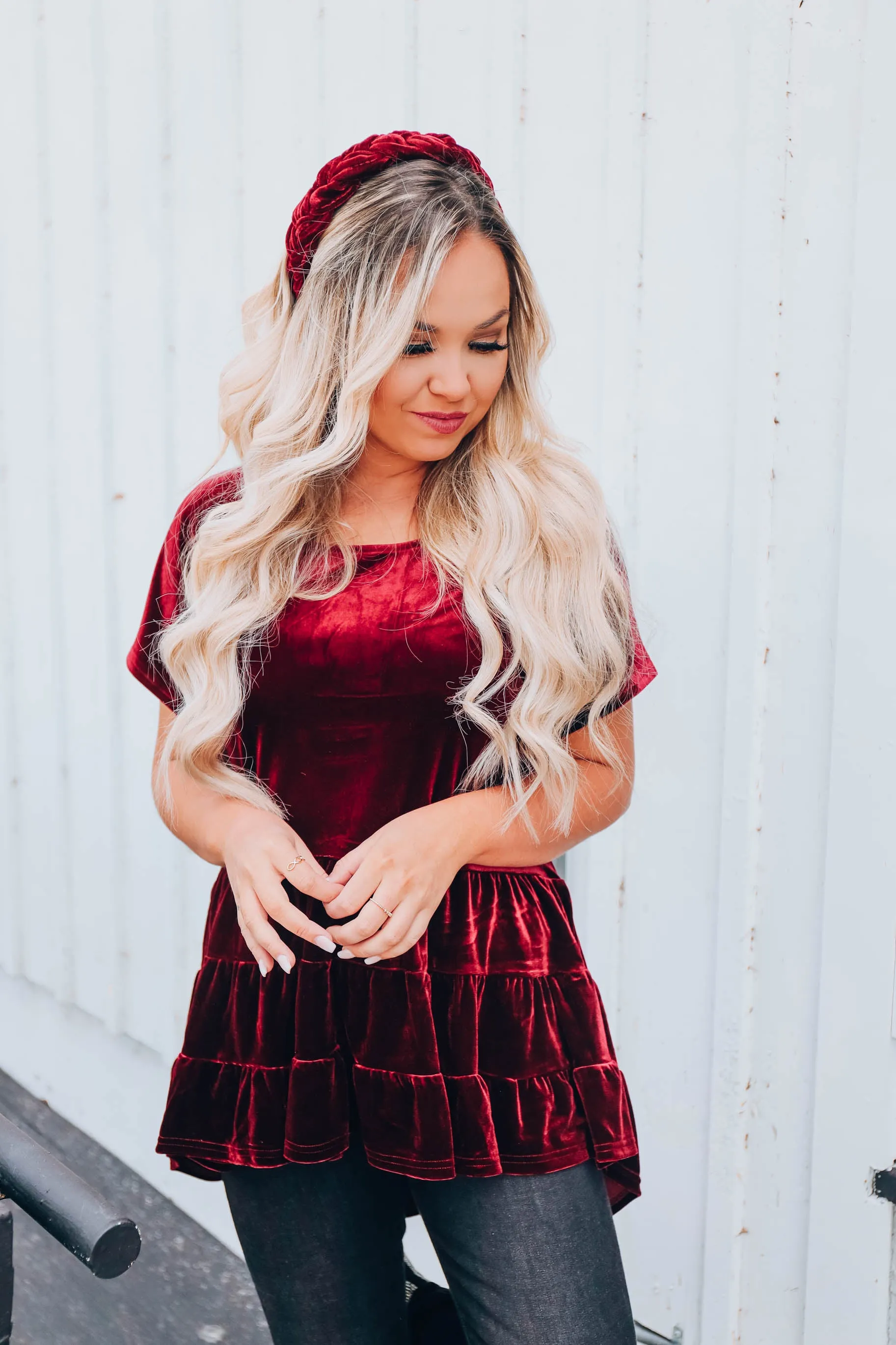Mistletoe Kiss Babydoll Top