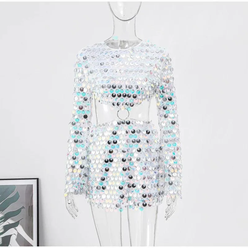 Nadina Sequined Mini Dress