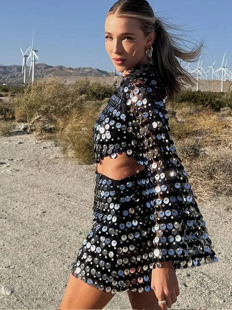 Nadina Sequined Mini Dress