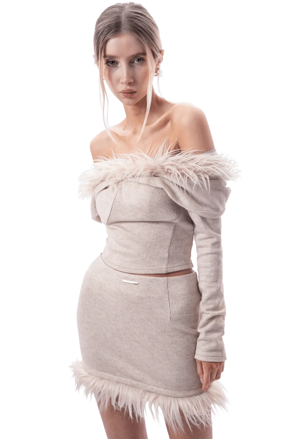Off Shoulder Knit Top