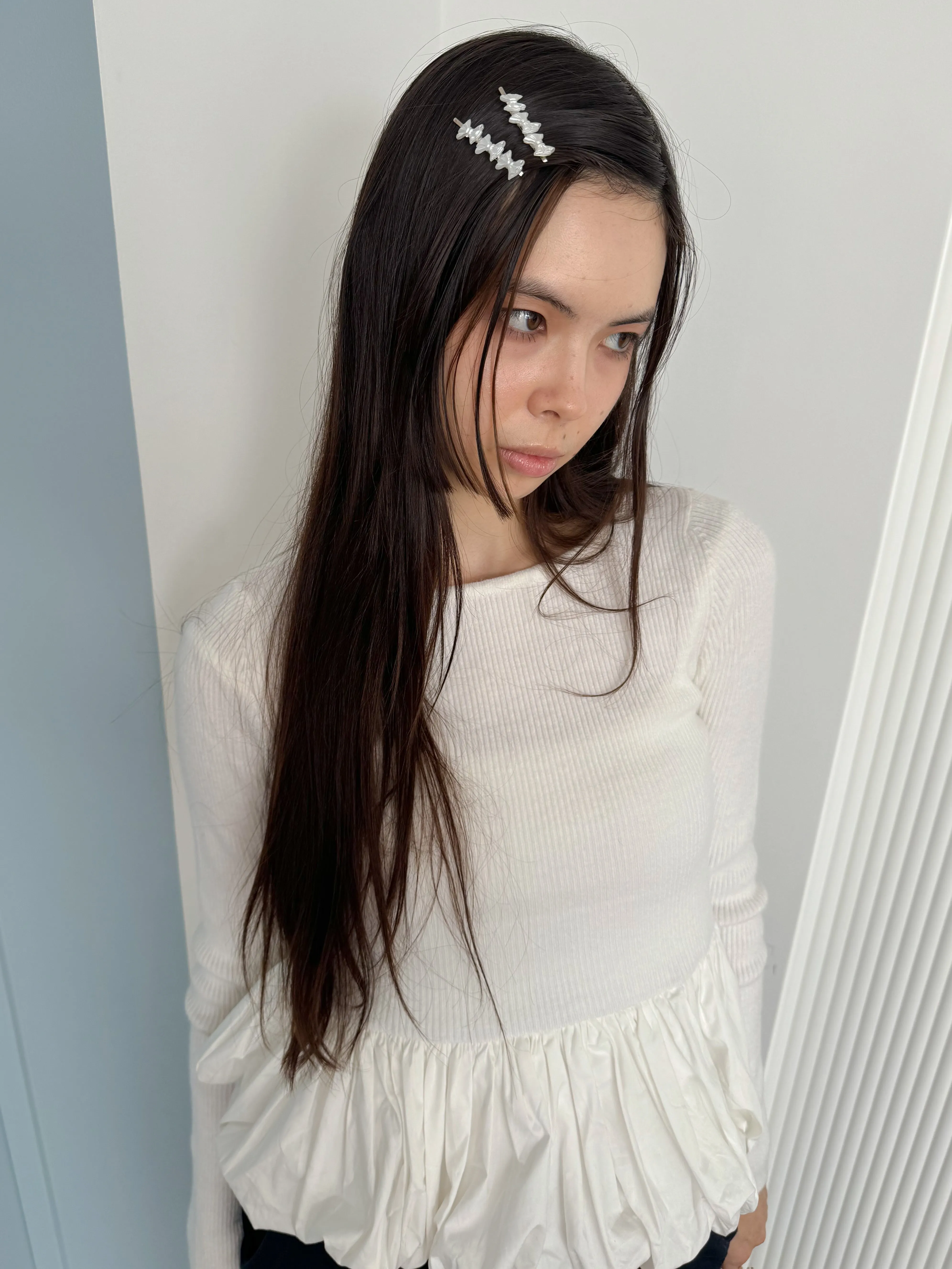 Peplum Rib Knit Top
