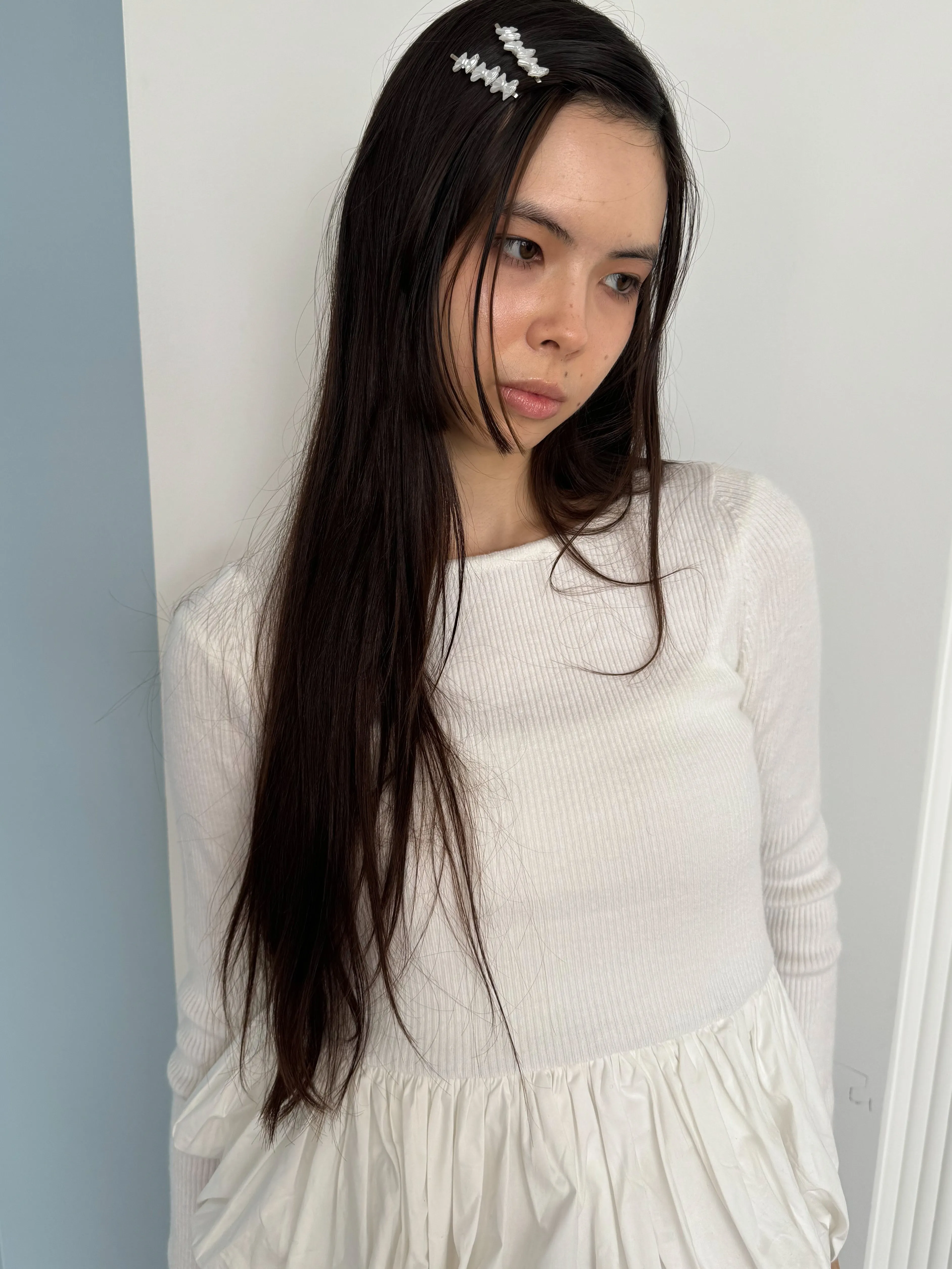 Peplum Rib Knit Top
