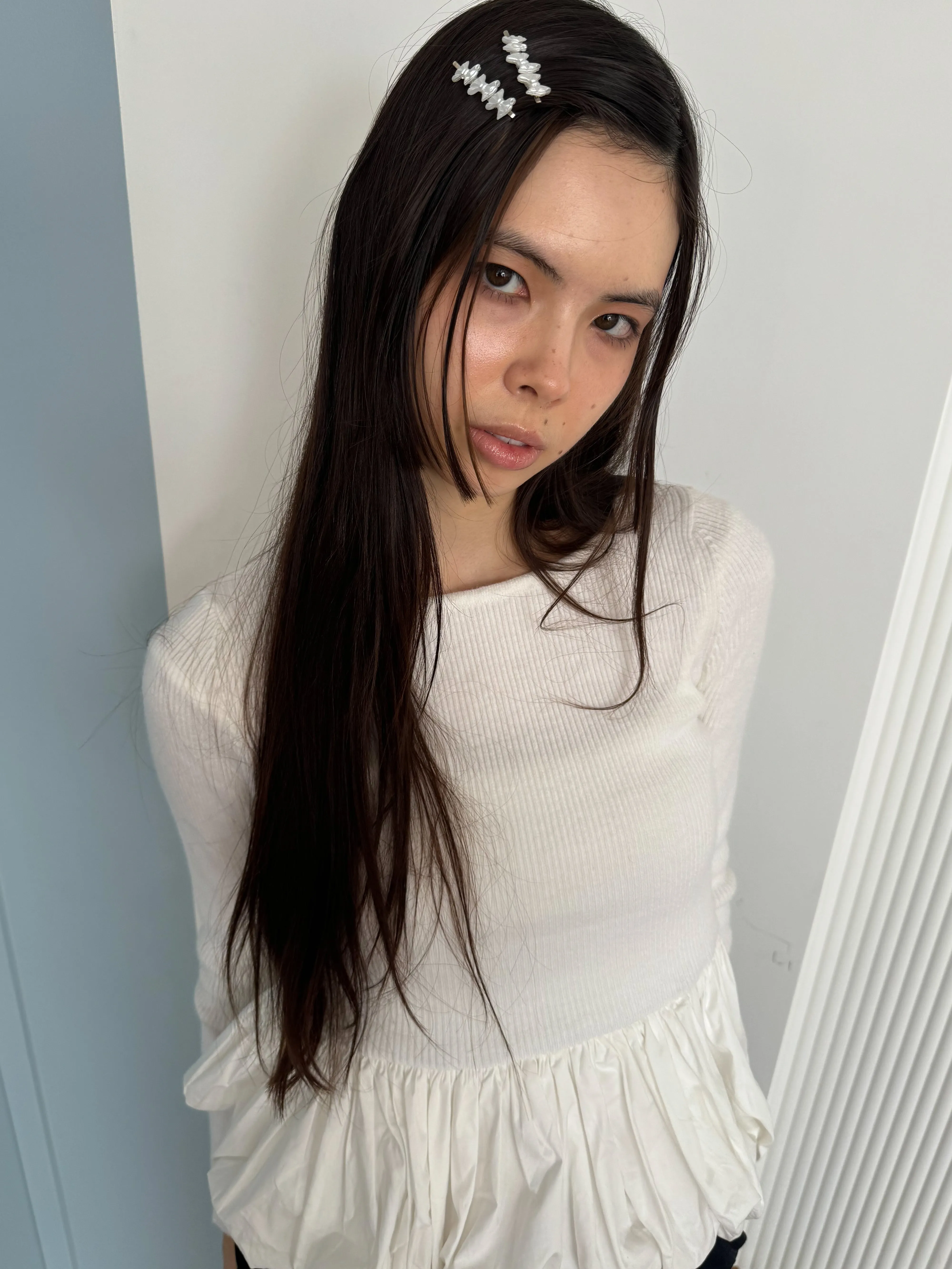 Peplum Rib Knit Top
