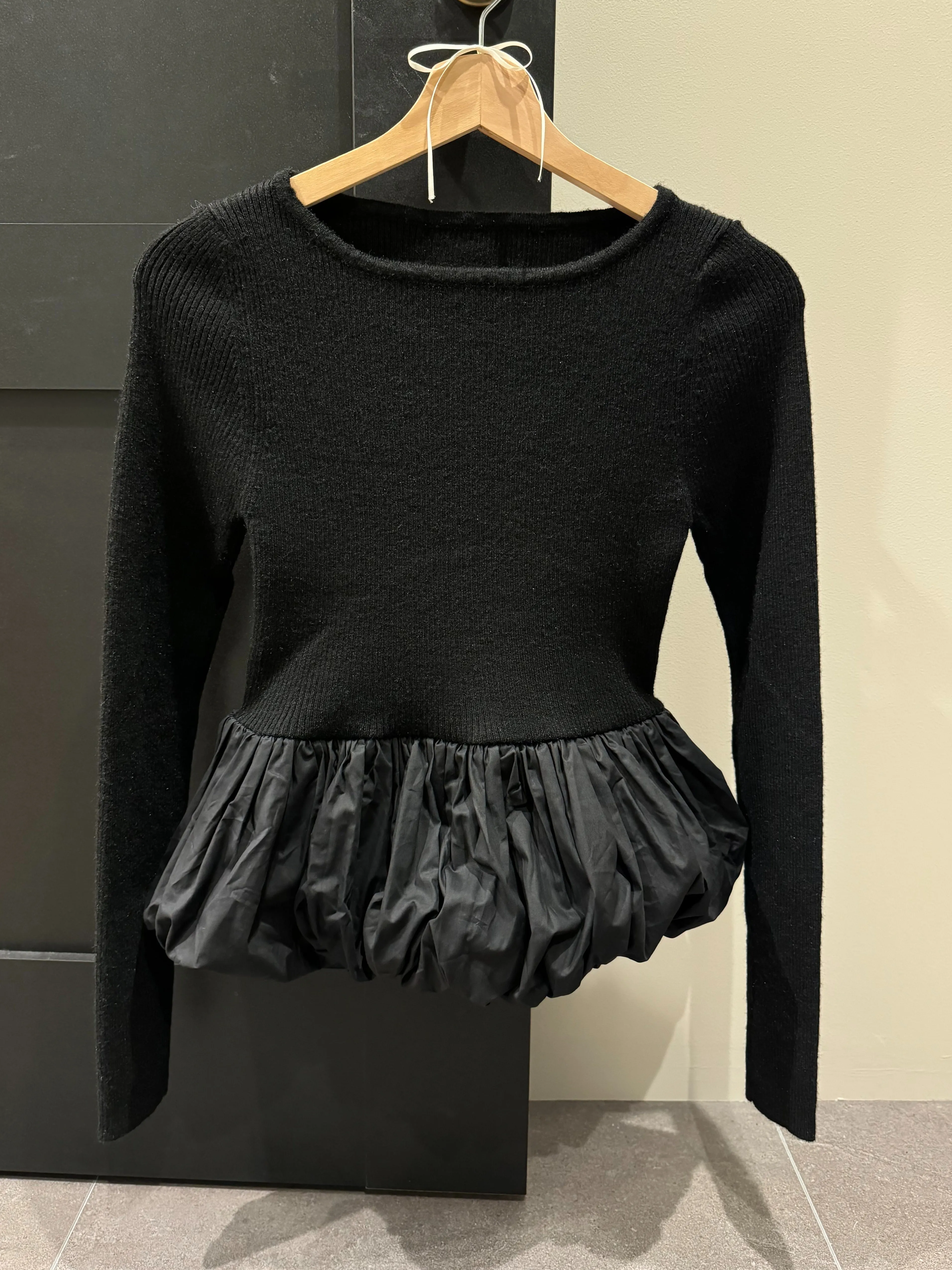 Peplum Rib Knit Top