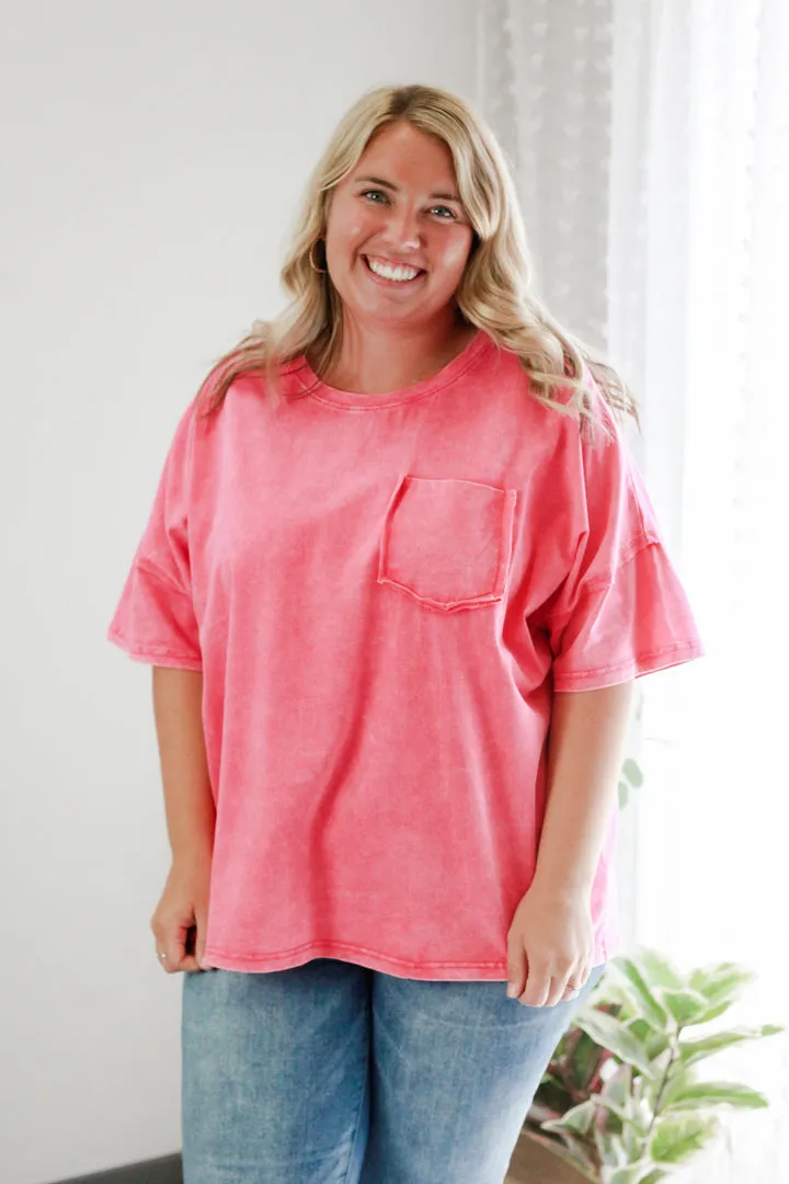 PLUS Raw Edge Pocket Tee