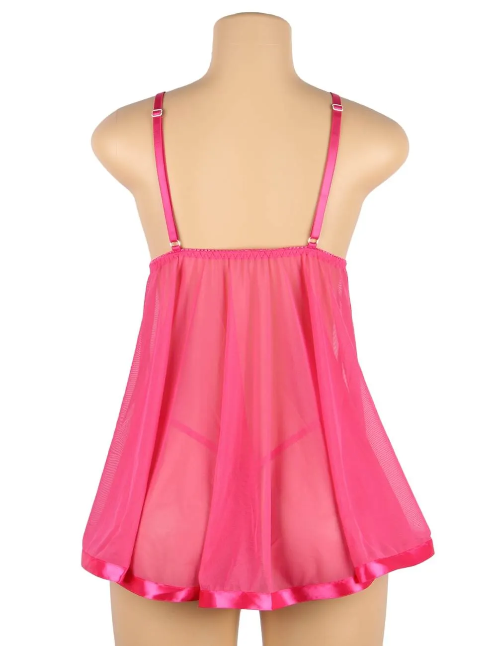 Radiant Rose Rhinestone Babydoll
