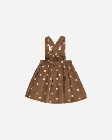 Rylee   Cru Corduroy Pinafore, Floral Embroidery