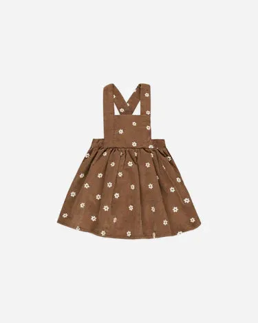 Rylee   Cru Corduroy Pinafore, Floral Embroidery