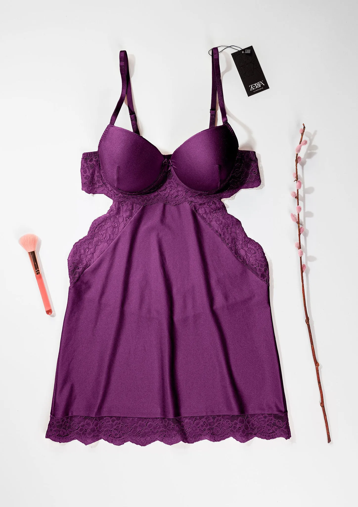 Satin Padded Cup Babydoll 4350