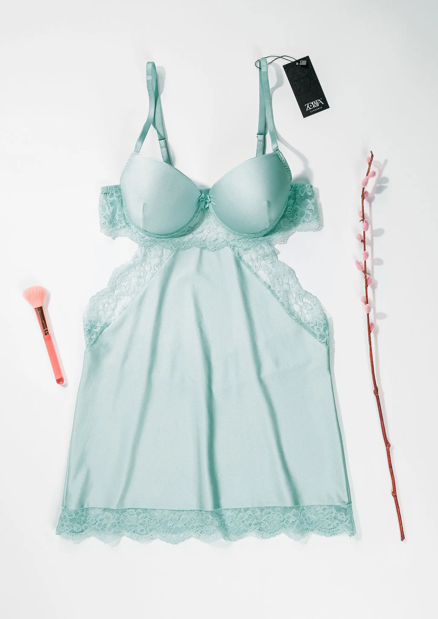 Satin Padded Cup Babydoll 4350