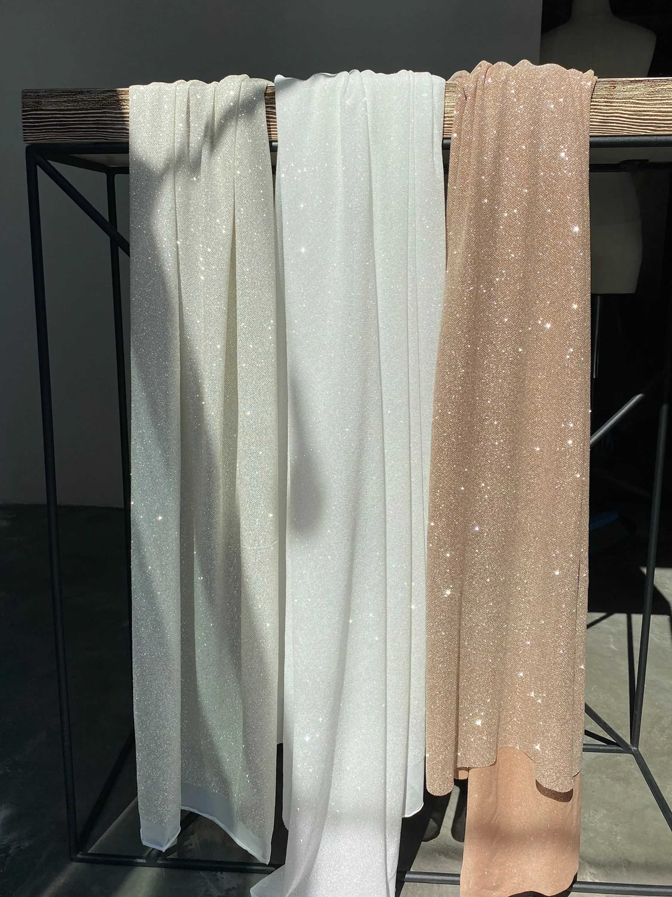 SET №6 - Fitting Wedding Glitter Dresses | Fabric Sample