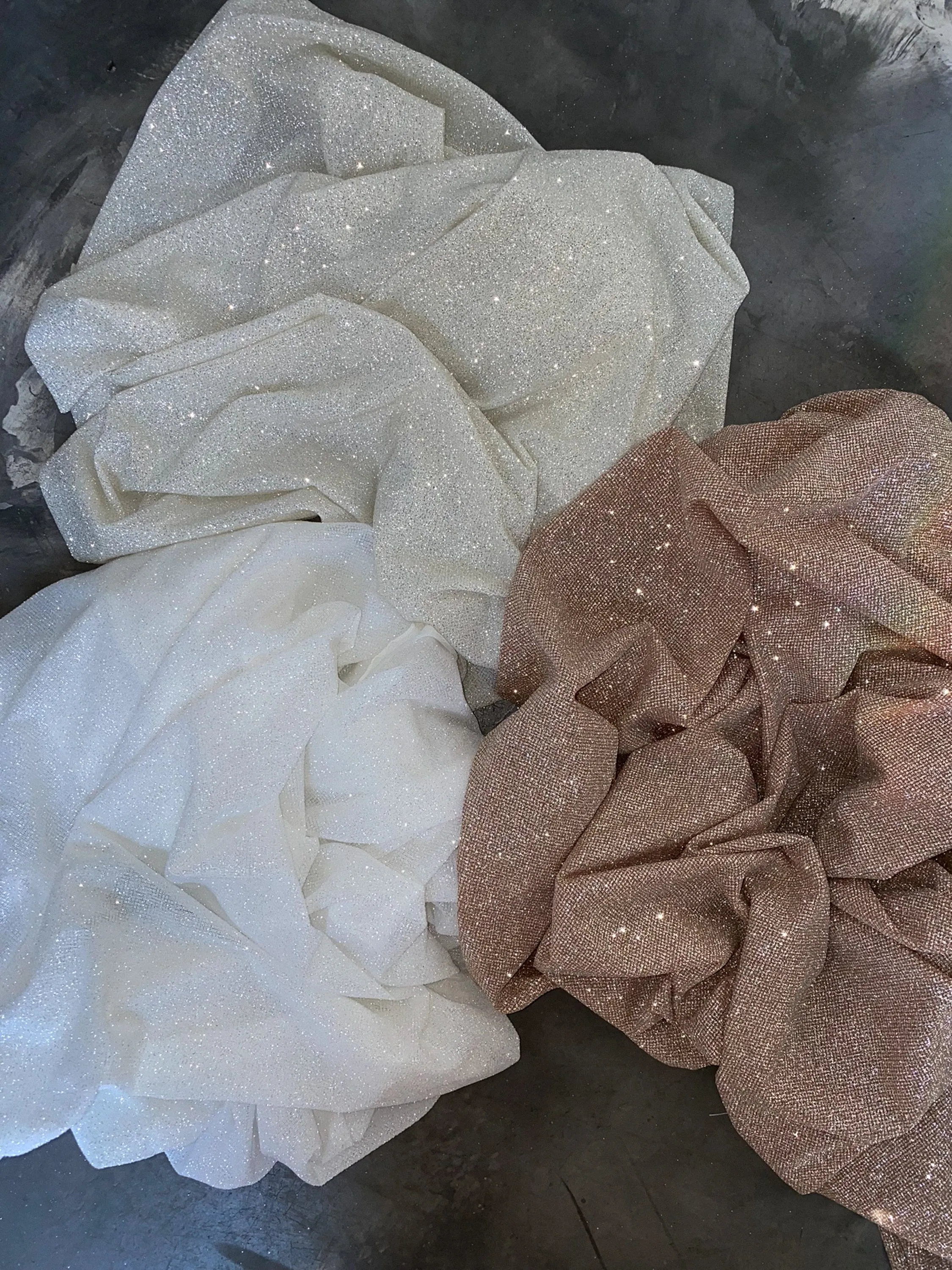 SET №6 - Fitting Wedding Glitter Dresses | Fabric Sample