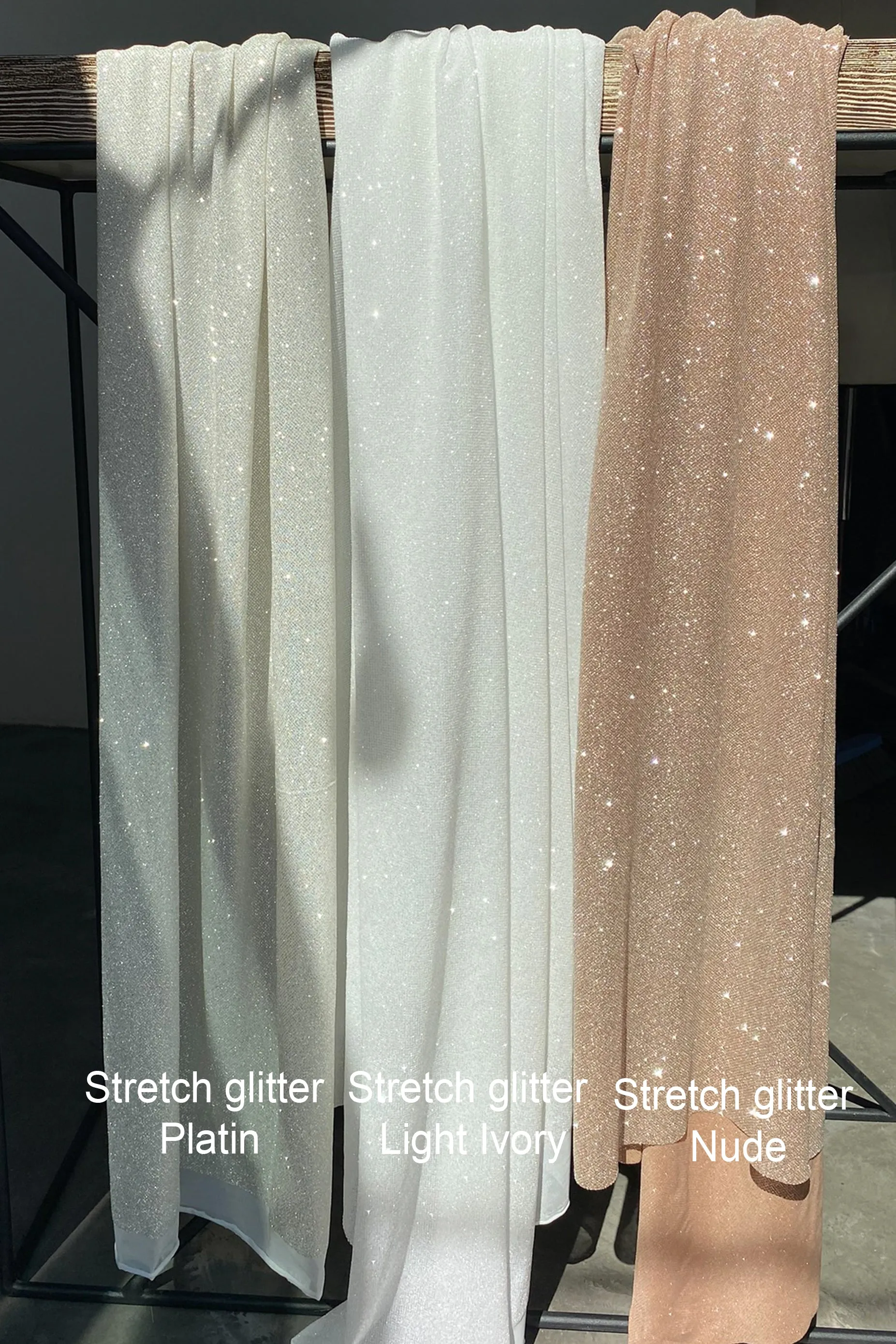 SET №6 - Fitting Wedding Glitter Dresses | Fabric Sample