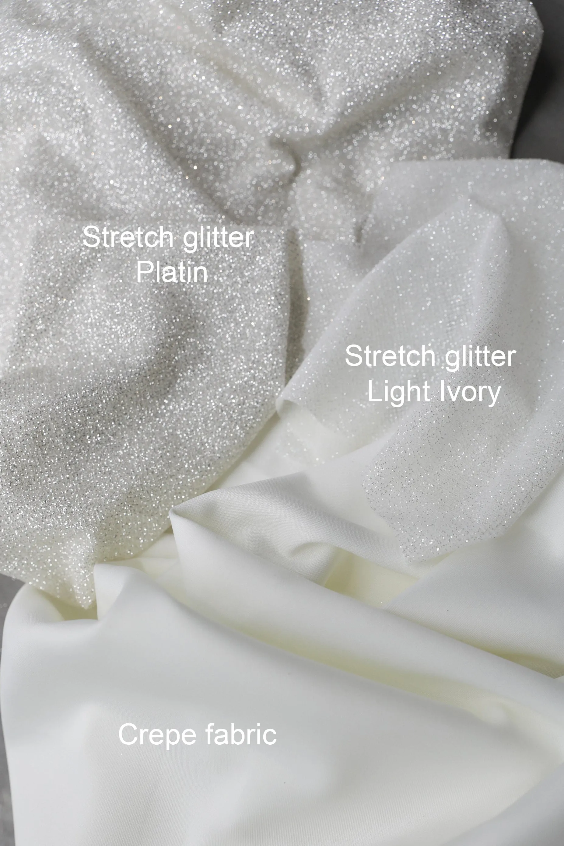 SET №6 - Fitting Wedding Glitter Dresses | Fabric Sample