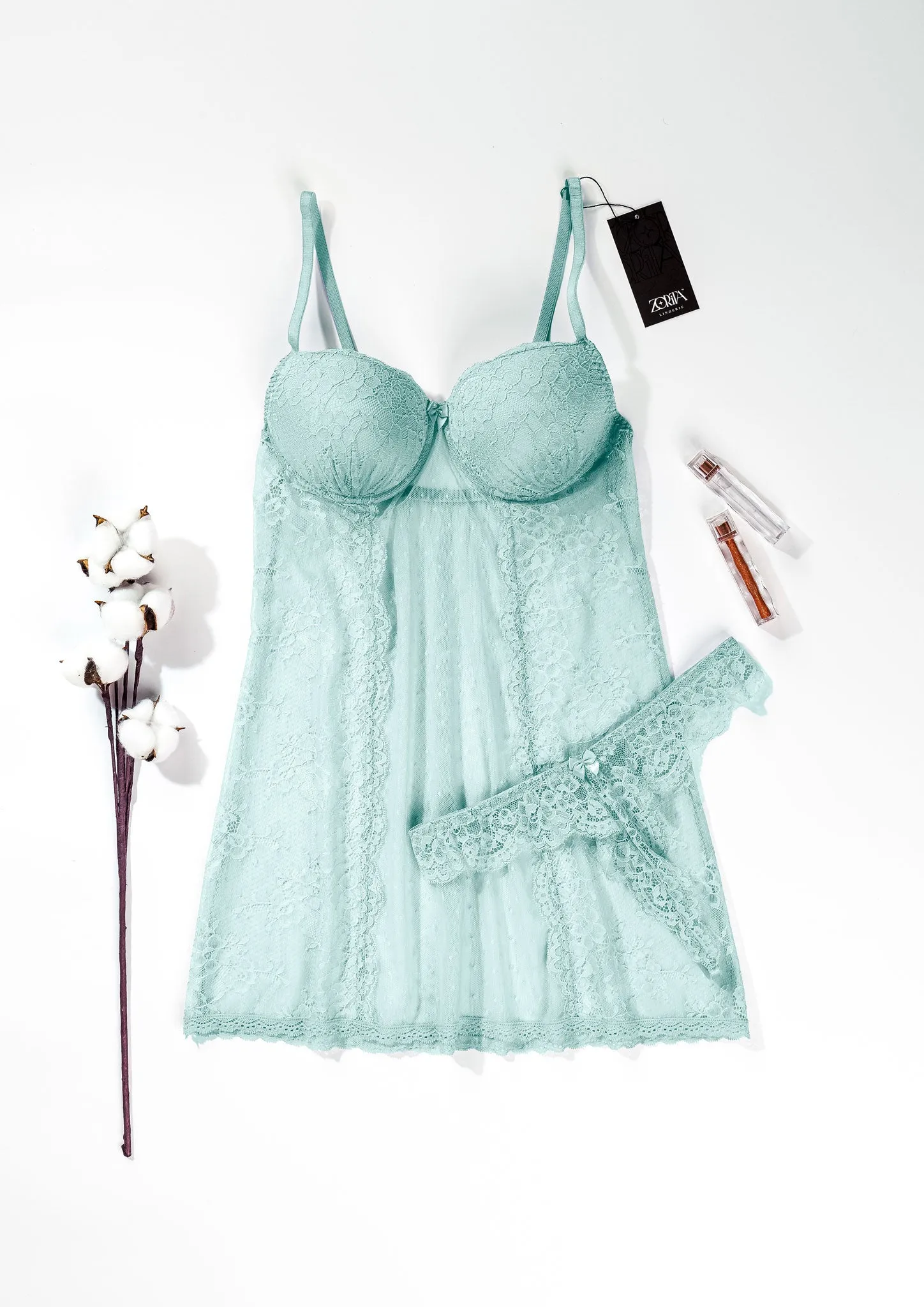 Sexy Babydoll Mesh And Lace 4355