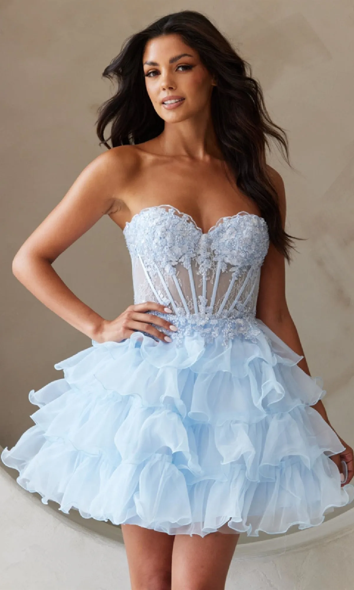 Short Homecoming Dress BZ9032S by Amelia Couture