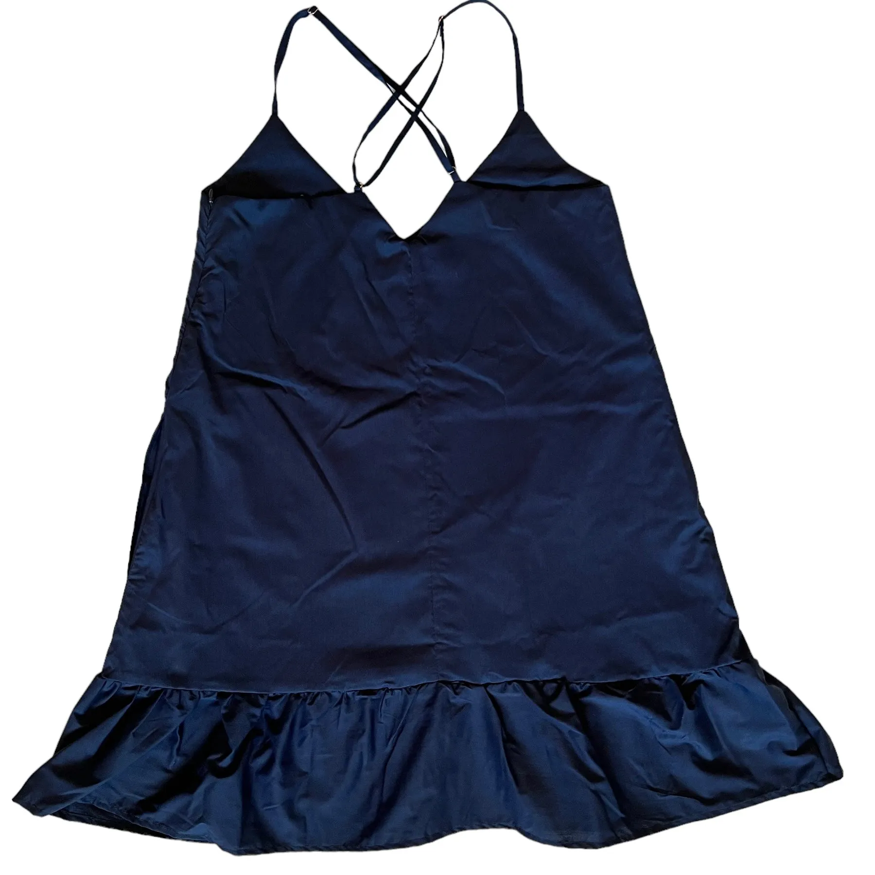 Short Ruffle Dress (Navy)