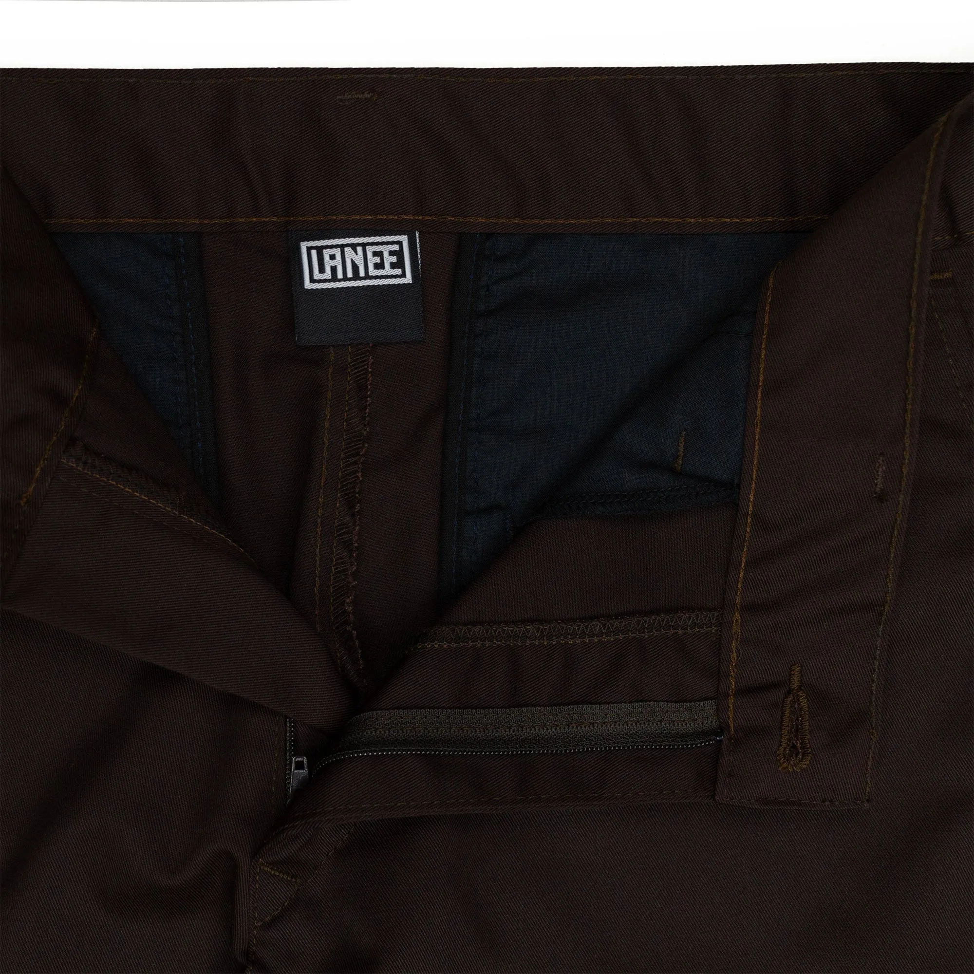 SLIM-FIT BROWN CHINO PANTS