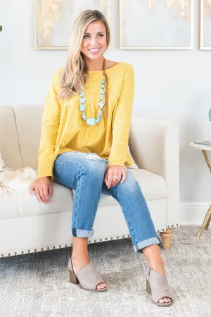 Strong Feelings Top, Mustard