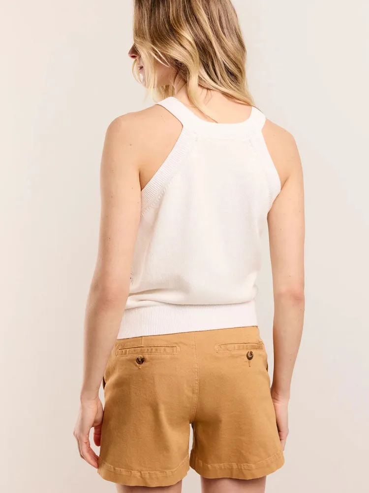 Summum Crochet Top Off White