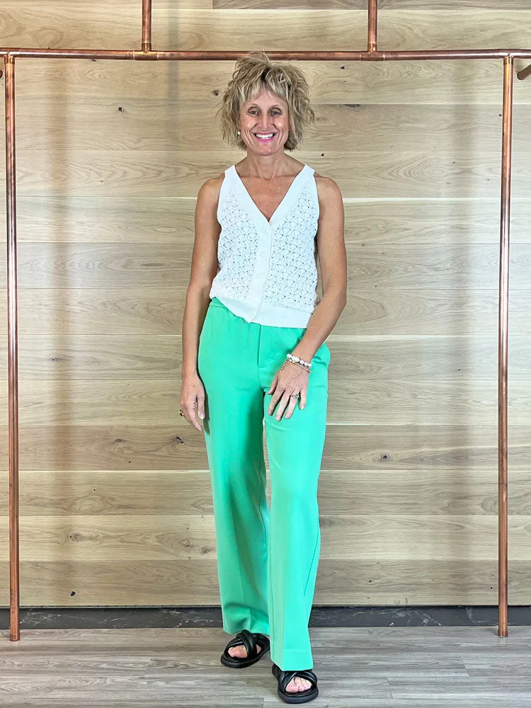 Summum Crochet Top Off White