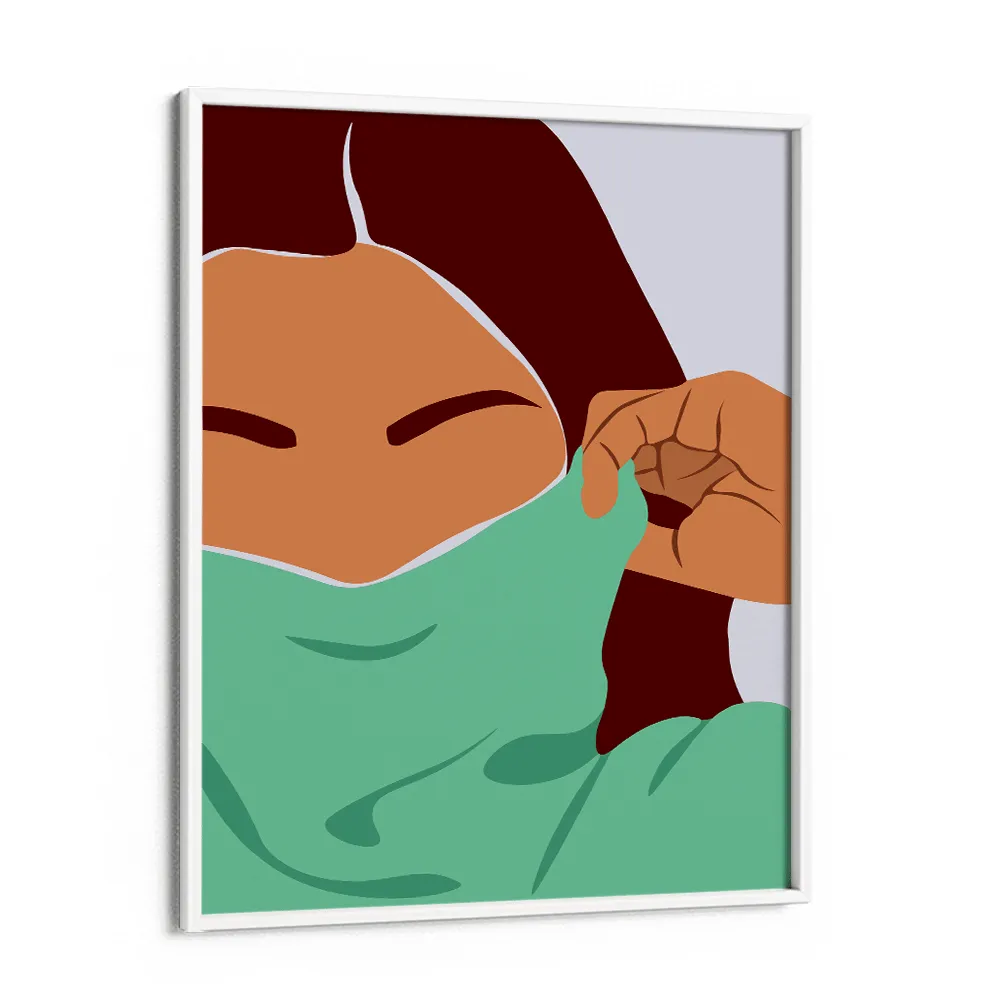 Sweater Weather (Aqua) Boho Art Painting