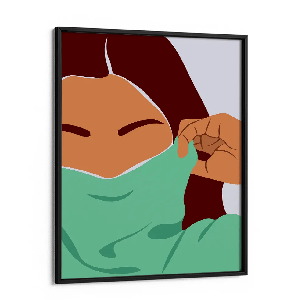 Sweater Weather (Aqua) Boho Art Painting