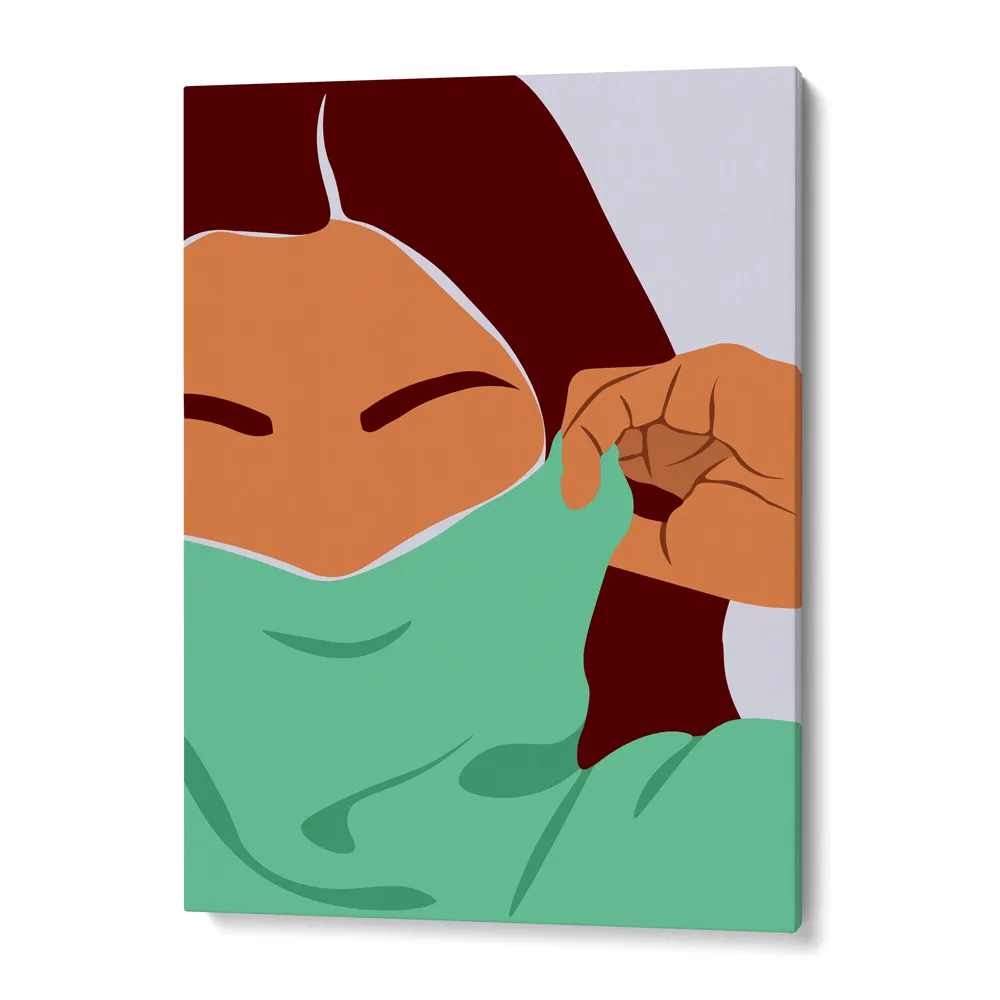 Sweater Weather (Aqua) Boho Art Painting