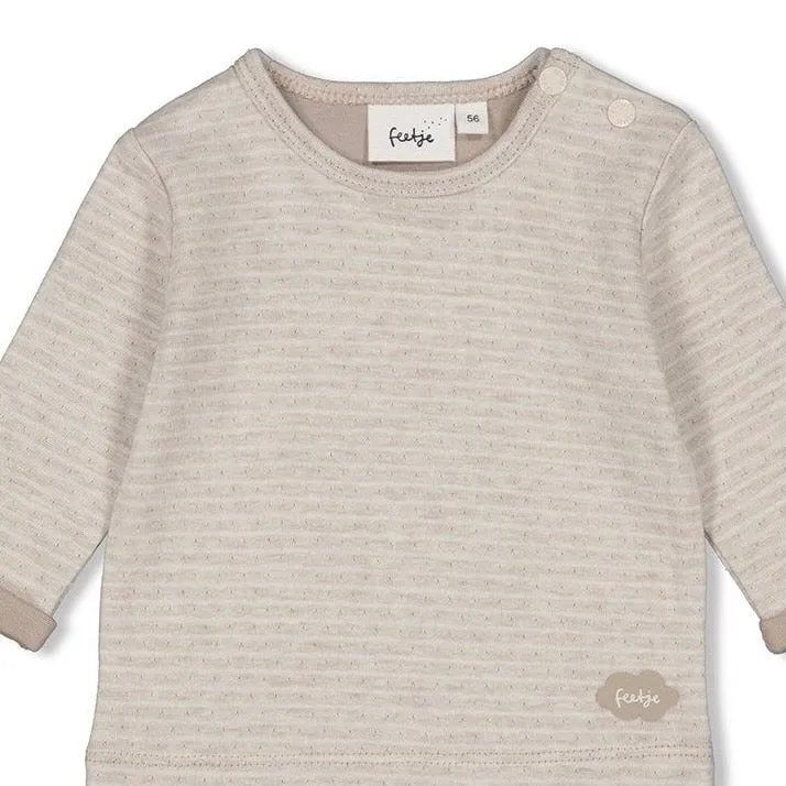 THE NEUTRALS - Organic Cotton Double Knit Stripe Top
