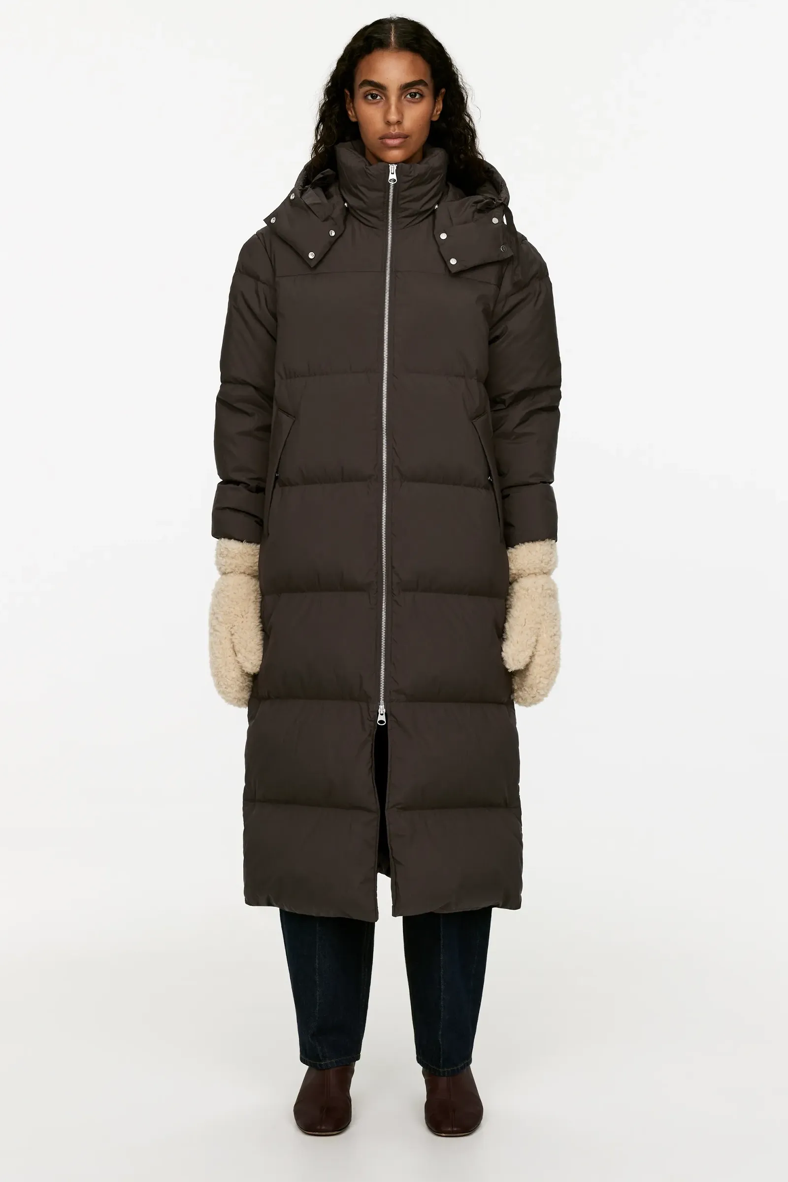 Upcycled Down Long Coat