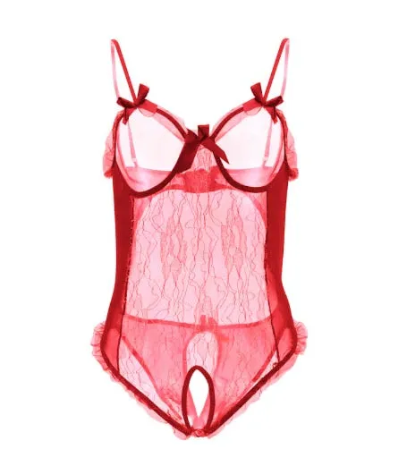 VenusFox Sexy Lingerie Transparent Sexy Underwear Erotic Bodysuits Full Lace See-through Lingerie Backless Hollow out Lingerie Nightwear