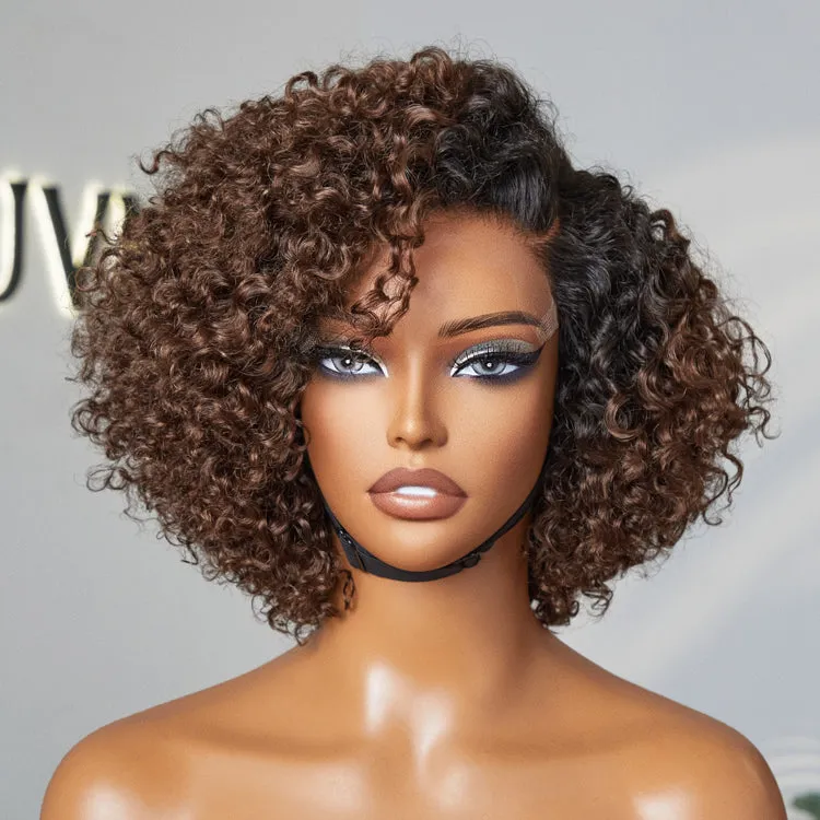 VIP ONLY | Ombre Brown Fluffy Kinky Curl Glueless Minimalist HD Lace Wig Ready to Go