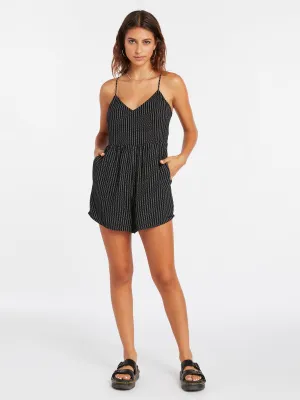 Volcom Wild Queendom Romper-Black White
