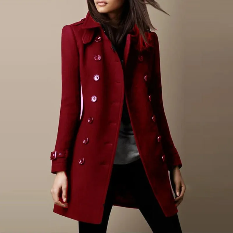 Wear Elegant with Women's Vintage Long Sleeve Coats