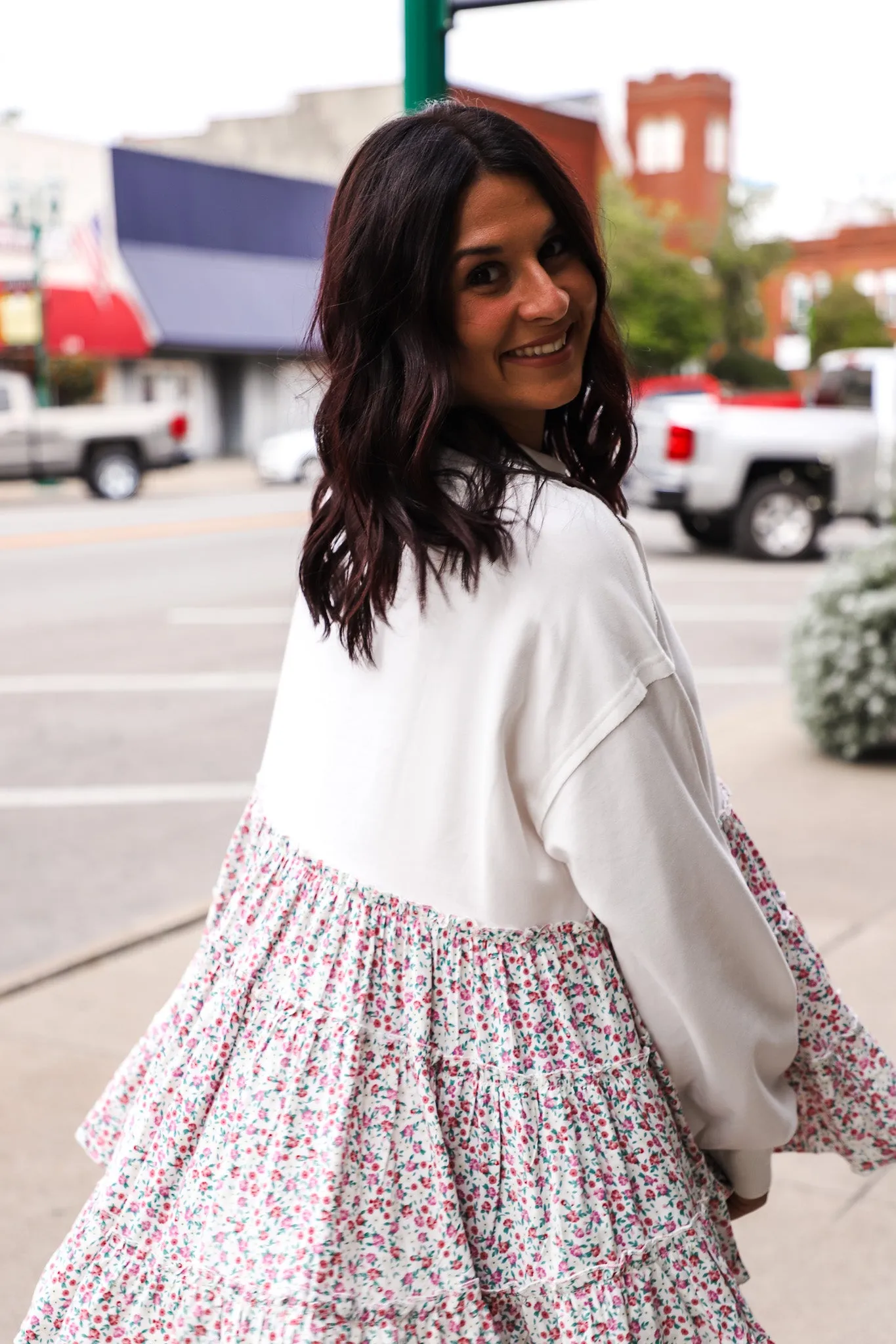 Your New Favorite Flower Top--Cream